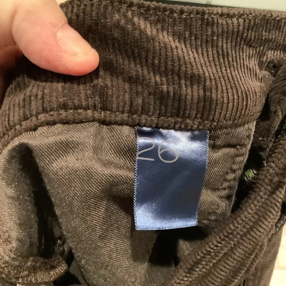 - #14 Pilcro by Anthropologie Chocolate Brown Corduroy Straight Pant Sz 26 - Picture 6 of 6